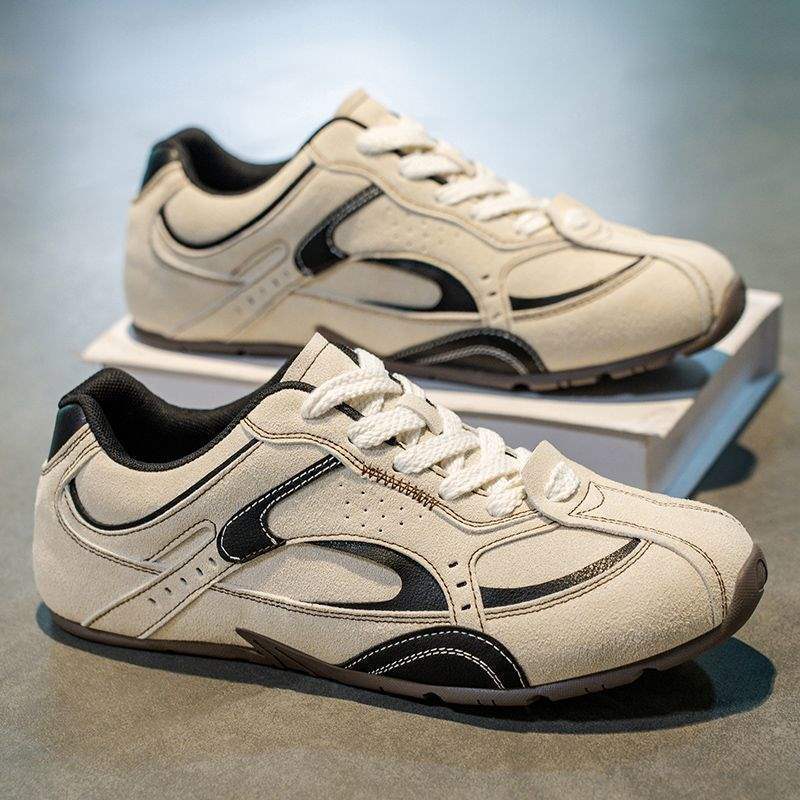 슈즈 남성 스타일 2025 신모델 빈티지 브라운 레이싱 슈즈 캐주얼 슈즈 패셔너블 슈즈 남성 검프 슈즈