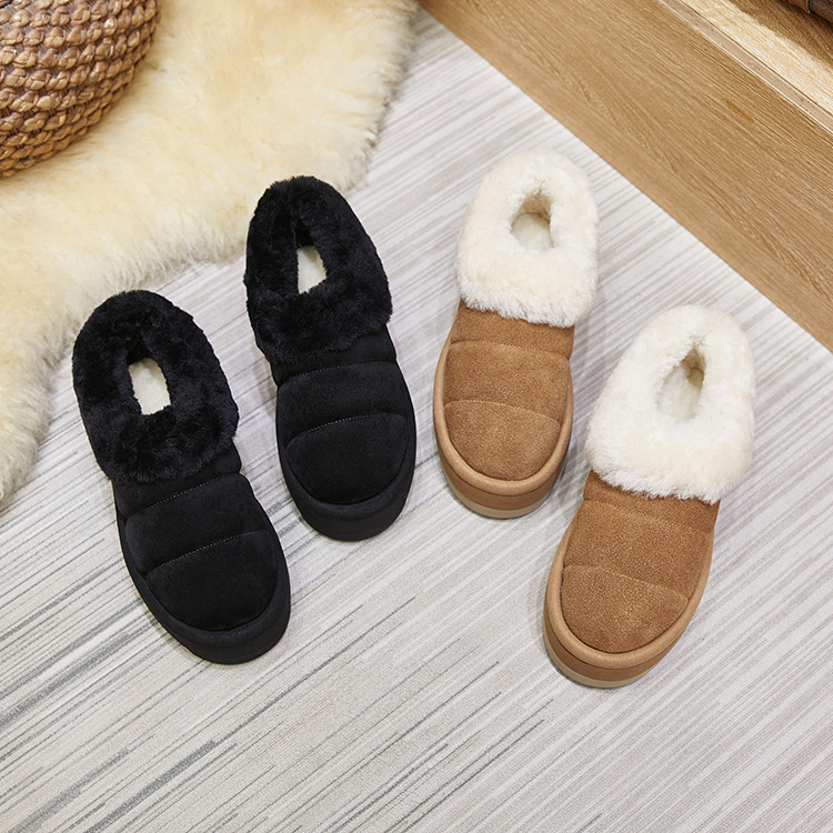 가을겨울 신상 뽀송뽀송한 학생 양털 빵면 부츠 기모 도톰한 스노우 부츠