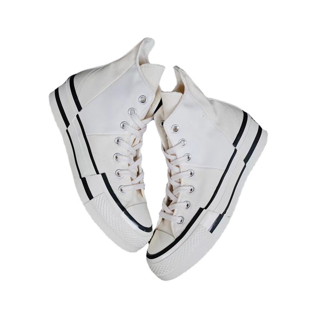 컨버스 키높이 캔버스 슈즈 하이탑 커플 남녀 펌프스 키높이 날씬해 보입니다