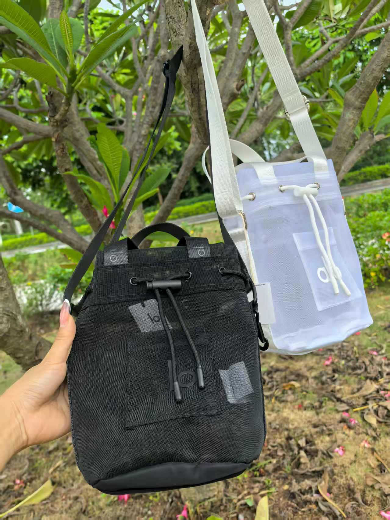 알로요가 물통 백 여성 미니 요가형 백팩 수납백 레포츠 크로스백