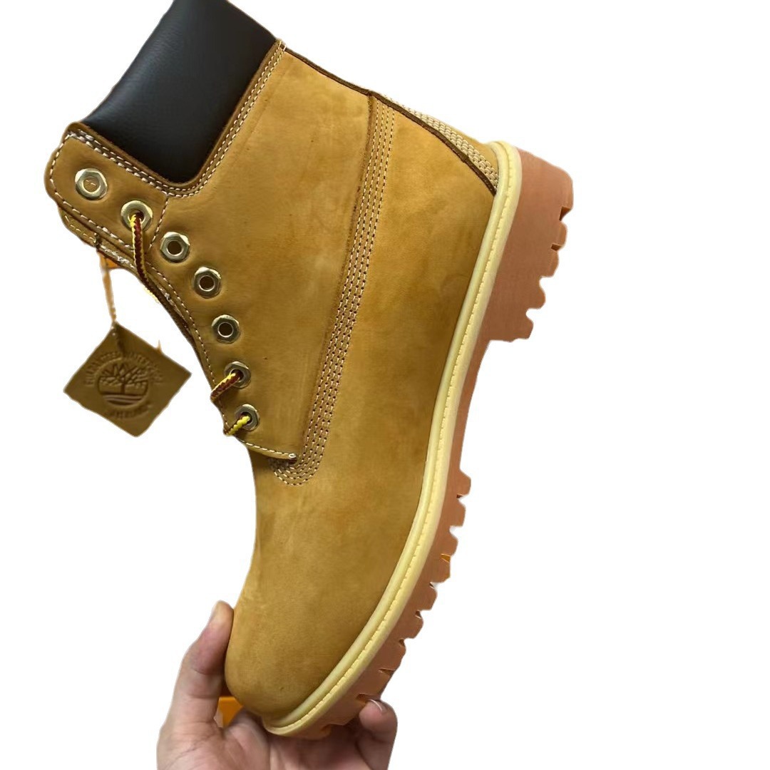 클래식한 오버로우 부츠 통기성 워크웨어 슈즈 아웃도어 남녀 옐로 마틴 부츠