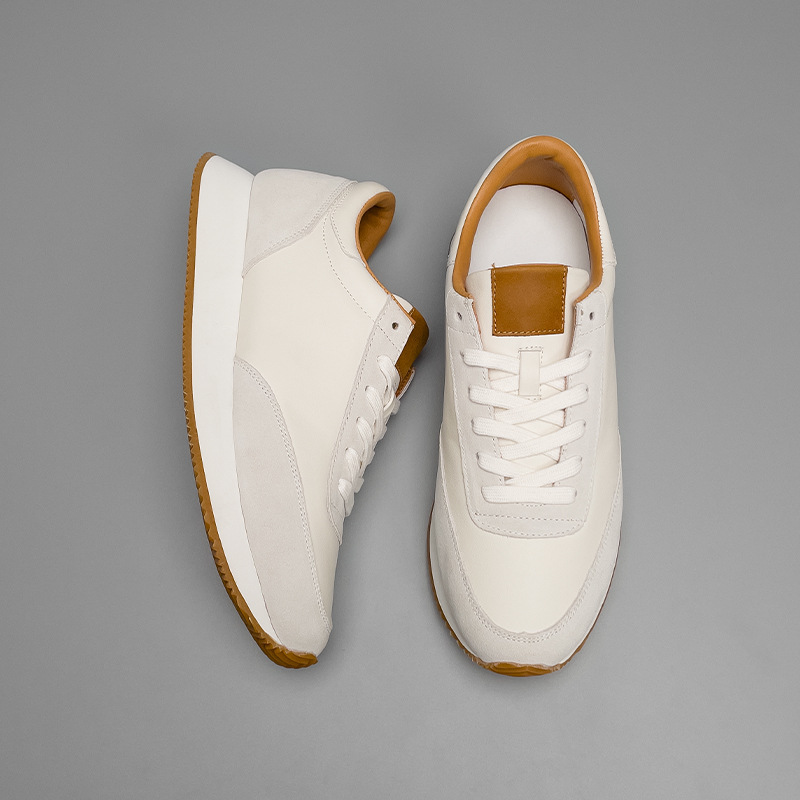 고급 경량 럭셔리 남성 슈즈 가죽 고급 캐주얼 남성 슈즈 알칸 슈즈 남성 전용 흰색 슈즈 여름 트렌드