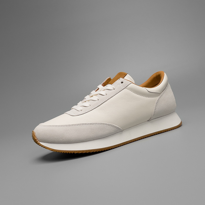 고급 경량 럭셔리 남성 슈즈 가죽 고급 캐주얼 남성 슈즈 알칸 슈즈 남성 전용 흰색 슈즈 여름 트렌드