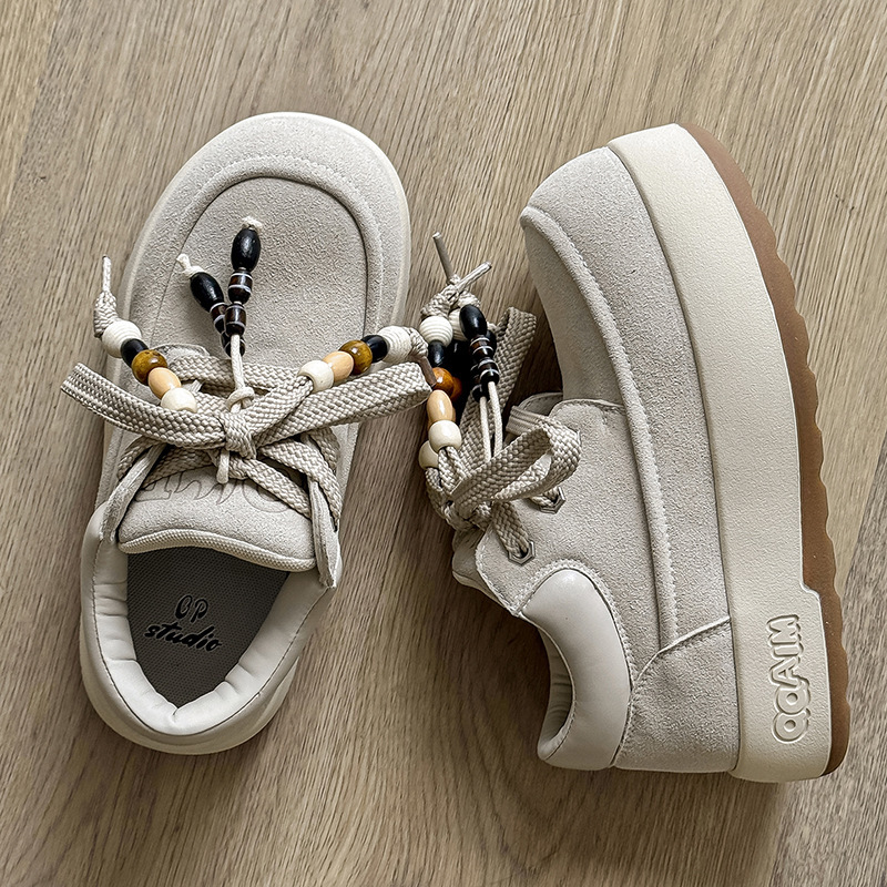 2025가을 신상품 남성 통굽 키높이 어디에나 매치할 수 있는 캐주얼한 카고 부츠 야상 미끄럼 방지가 가능하고 가벼운 여성화 커플용