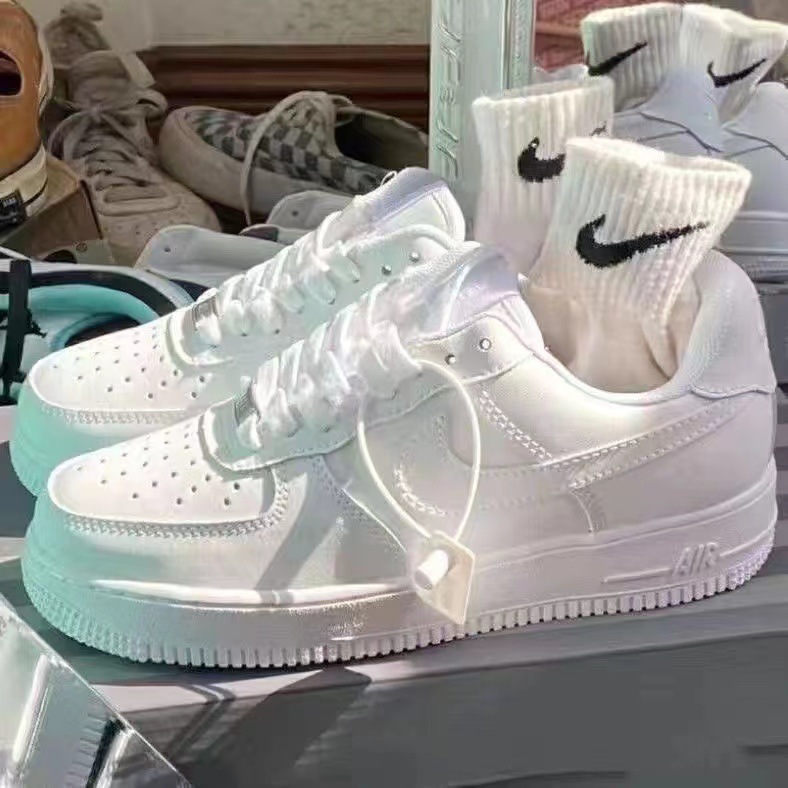 af1 공군 쿼츠 슈즈 커플 콤비 스포츠 슈즈 구릿빛 둥근 머리에 통굽 굽