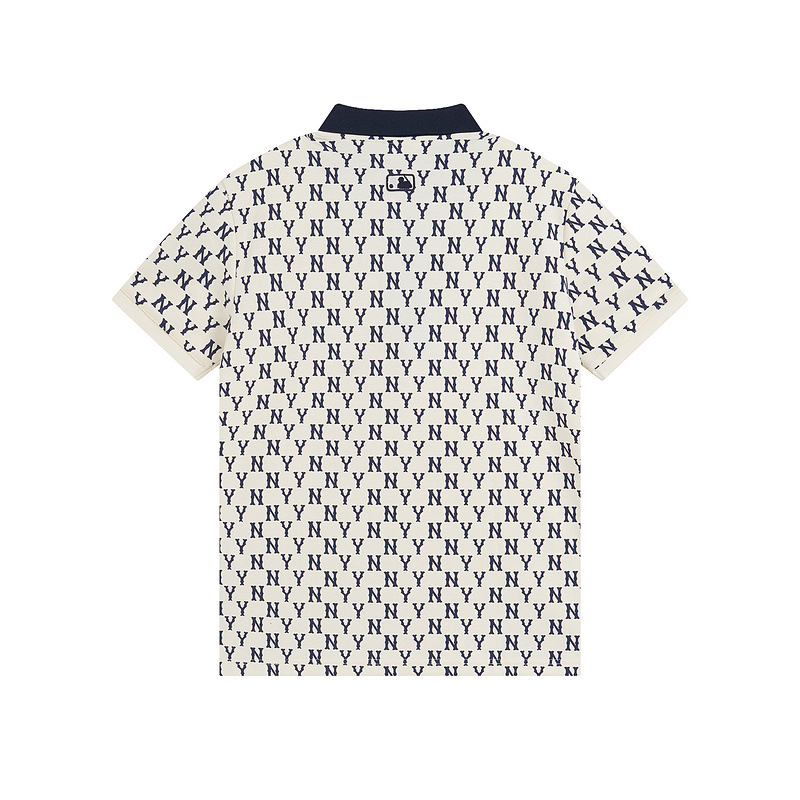 mlb 폴로셔츠 봄여름 신상품 캐주얼한 온스타일 레터링 ny 프린트 남녀 커플 반팔
