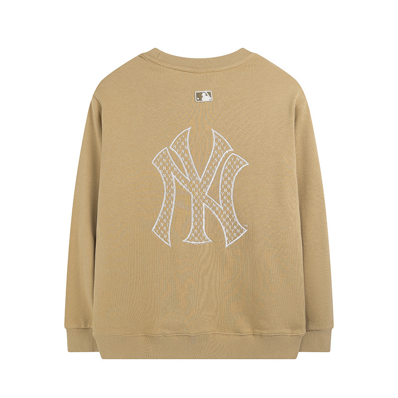 mlb 맨투맨 가을겨울 신상품 등판 엠보 로고 테두리 자수 라운드 넥 캐주얼 남녀 탑