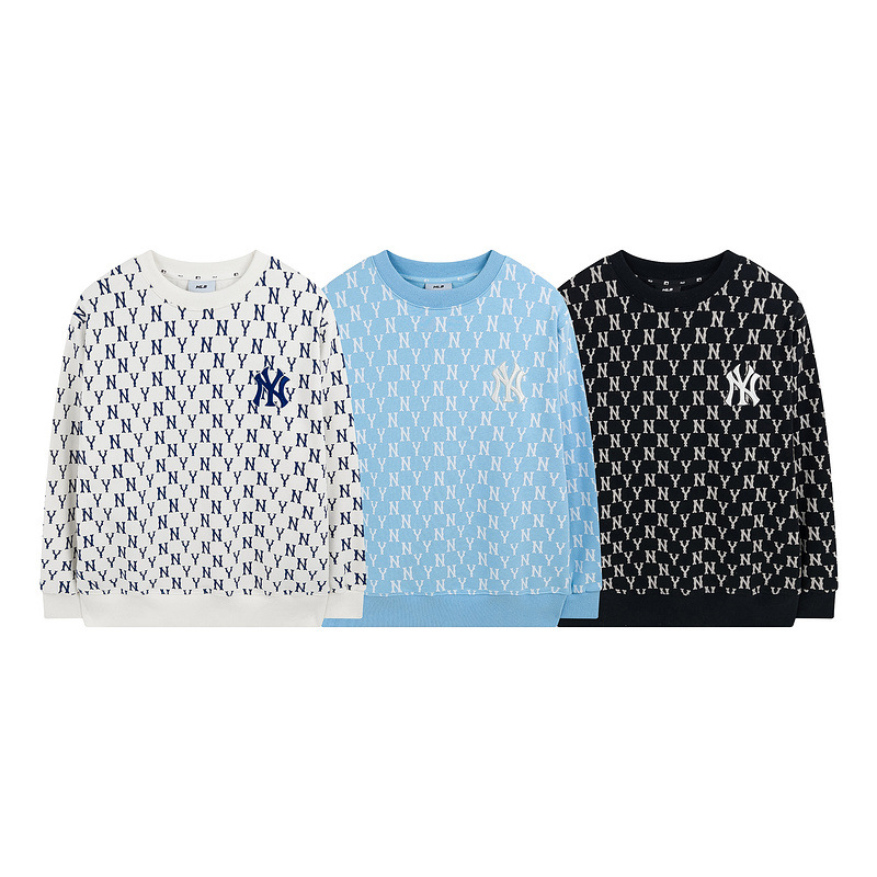 고퀄리티 mlb 맨투맨 가을겨울 신상품 빈티지 앙코르 풀 ny 레터링 캐주얼 남녀 커플 탑입니다