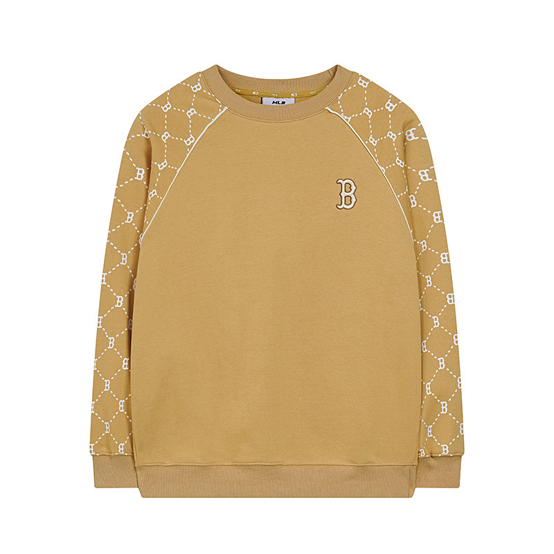 한조 mlb 맨투맨 가을겨울 신상품 래글런 소매 빈티지 레터링 프린트의 남녀용 캐주얼한 탑