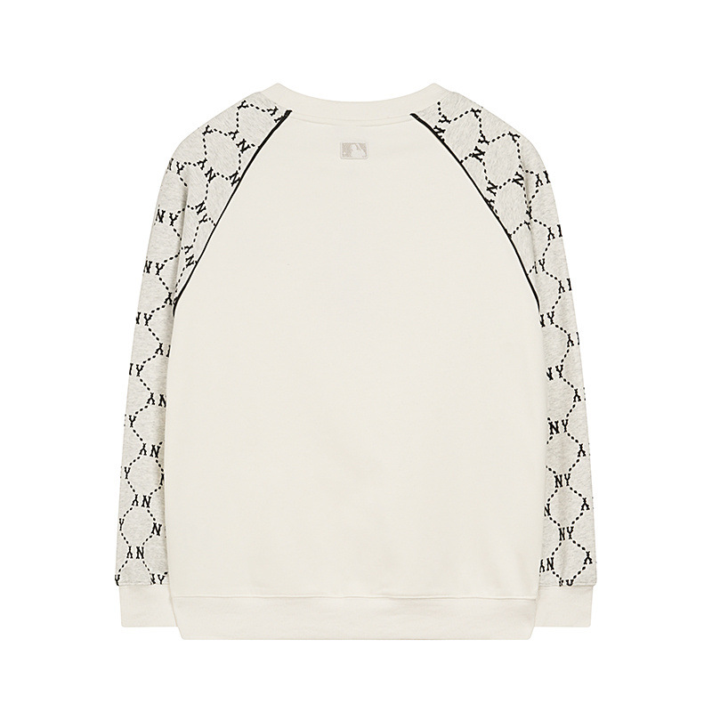 한조 mlb 맨투맨 가을겨울 신상품 래글런 소매 빈티지 레터링 프린트의 남녀용 캐주얼한 탑