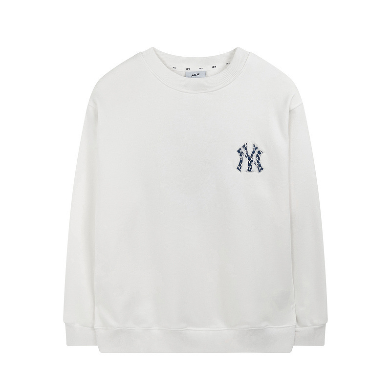 mlb 맨투맨 한조 가을겨울 신상품 빈티지 레터링 ny 레터링 프린트 프레임 자수 남녀 탑