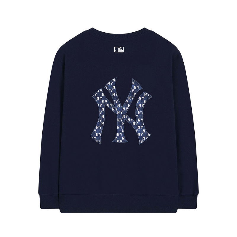 한조 가을겨울 신상 mlb 맨투맨 하이 버전 빈티지 레터링 ny 로고 프린트의 캐주얼 남녀 탑