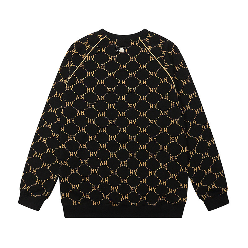 mlb 맨투맨 가을 겨울 신상품 다이아몬드 알파벳 자카드 라운드 넥 캐주얼 남녀 커플 탑