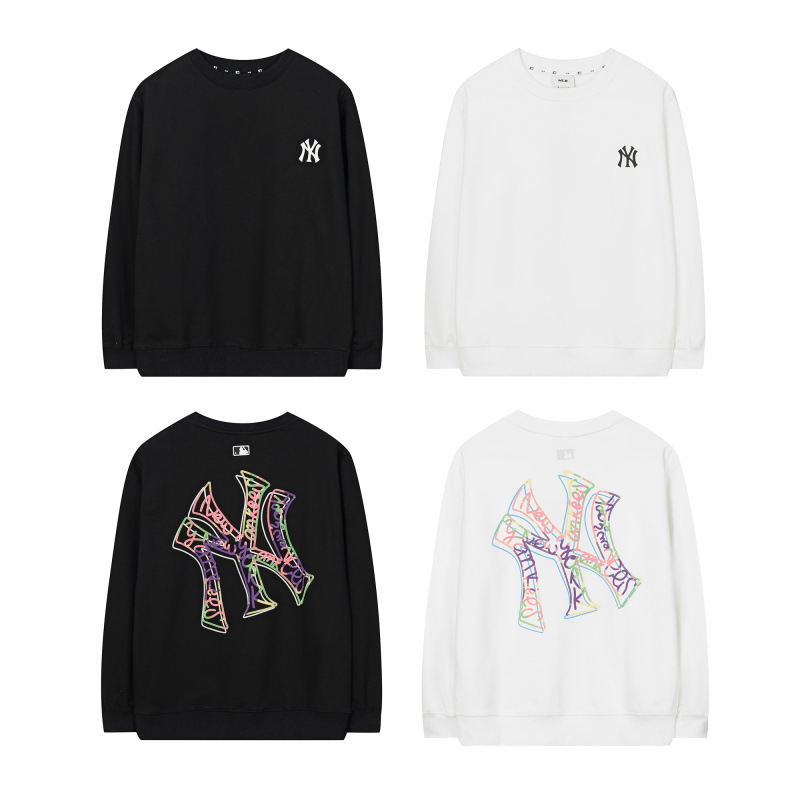 mlb 맨투맨 가을 겨울 신상품 트렌드 컬러 그라피티 프린트의 커다란 로고 라운드 넥 남녀 상의