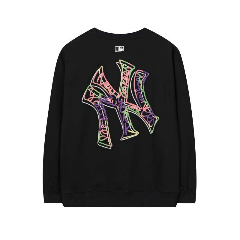 mlb 맨투맨 가을 겨울 신상품 트렌드 컬러 그라피티 프린트의 커다란 로고 라운드 넥 남녀 상의