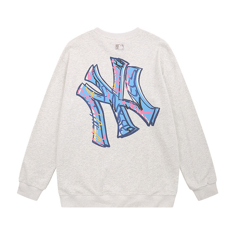 패션 브랜드 가을겨울 신상 mlb 맨투맨 캐주얼 캐주얼라이크 시리즈 라운드 프린트 남녀 전용 탑입니다