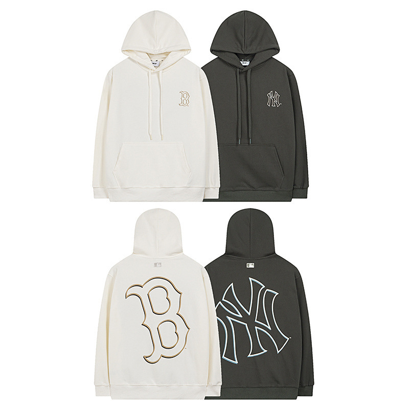 mlb 후드 가을 겨울 신상품 로고 펀칭 프린트의 남녀용 캐주얼한 탑입니다