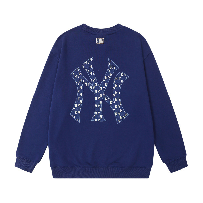 mlb 맨투맨 가을 겨울 신상품 등판 빈티지 레터링 알파벳 프린트 로고 라운드 넥 캐주얼 남녀 탑