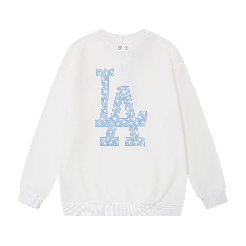 mlb 맨투맨 가을 겨울 신상품 등판 빈티지 레터링 알파벳 프린트 로고 라운드 넥 캐주얼 남녀 탑