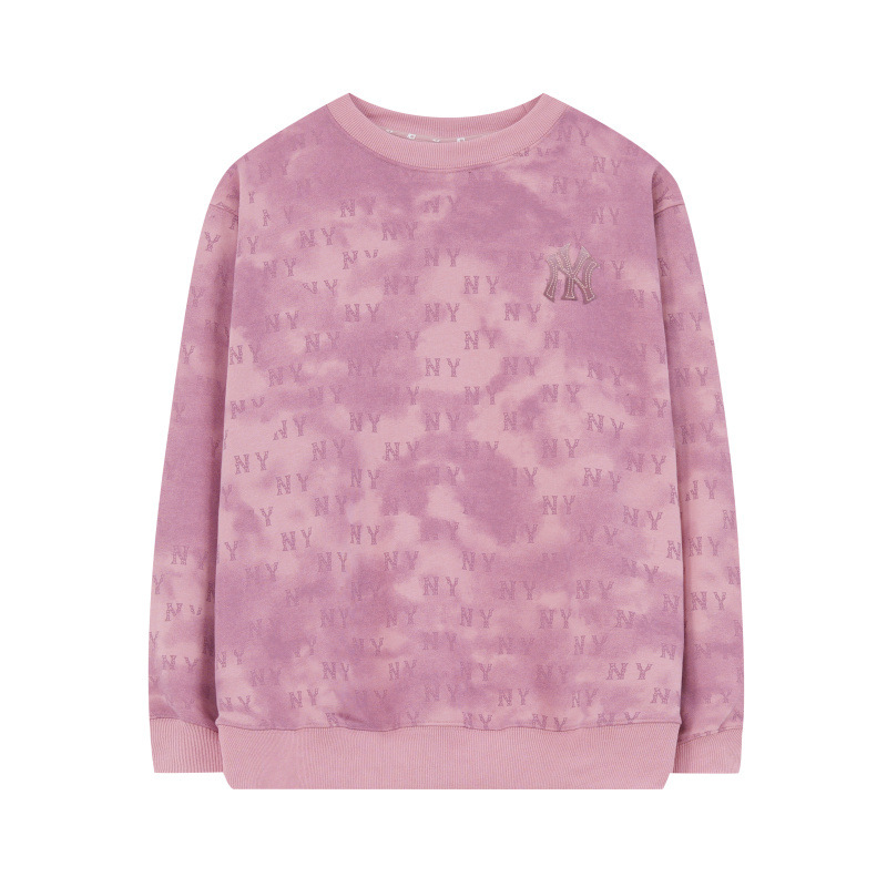 25ss 가을겨울 신상품 mlb 맨투맨 그러데이션 캐주얼 타이염 노바디 라운드 넥 캐주얼 남녀 탑