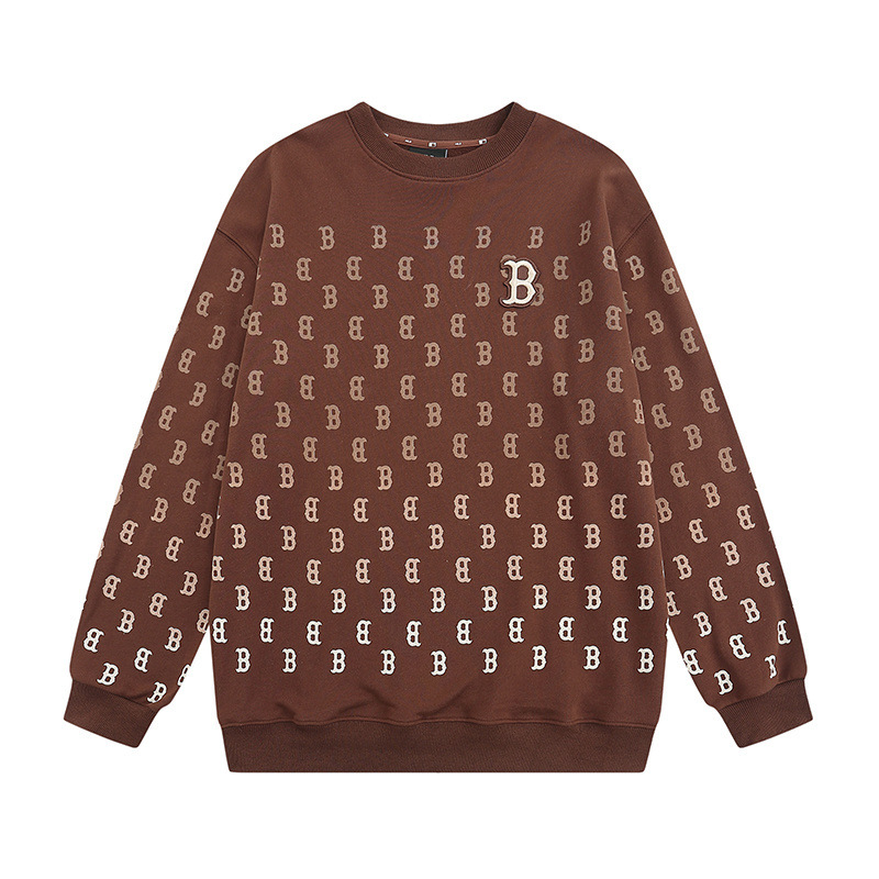 패션 브랜드 mlb 맨투맨의 가을 겨울 신상품 빈티지 레트로 플라워 프린팅 남녀 공용의 캐주얼 탑