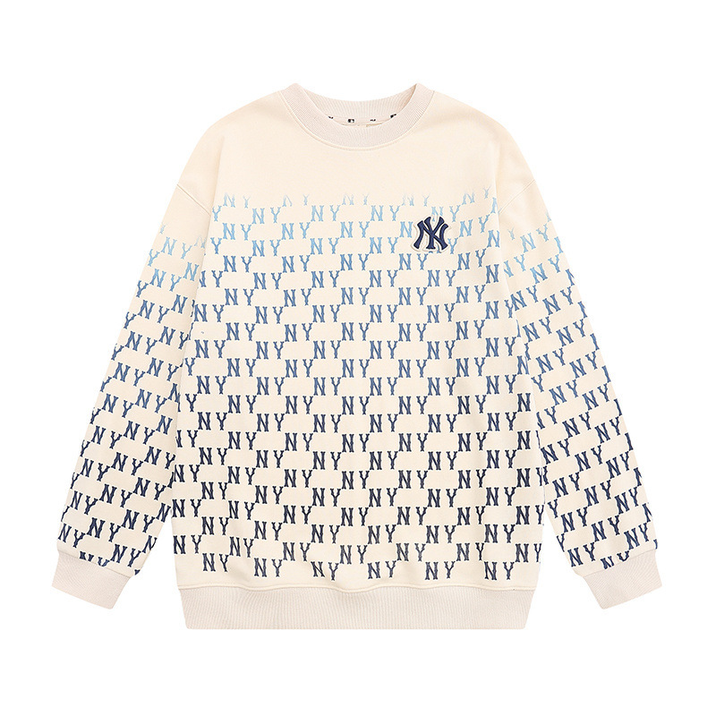 패션 브랜드 mlb 맨투맨의 가을 겨울 신상품 빈티지 레트로 플라워 프린팅 남녀 공용의 캐주얼 탑