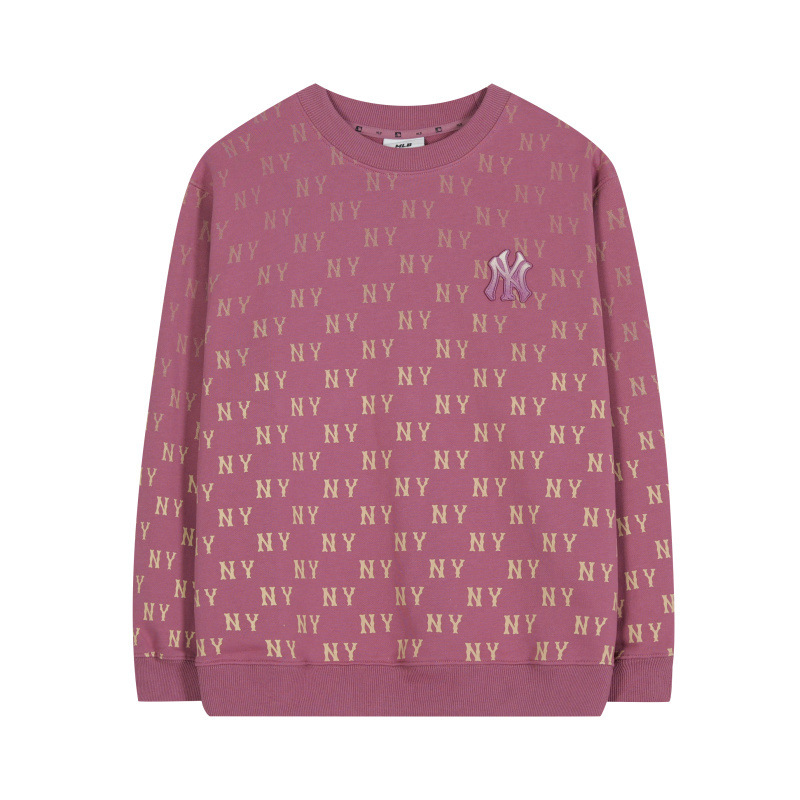 패션 브랜드 25ss 가을겨울 신상품 mlb 맨투맨 빈티지 풀 프린트 그라데이션 ny 라운드 넥 남녀 구분 없는 탑