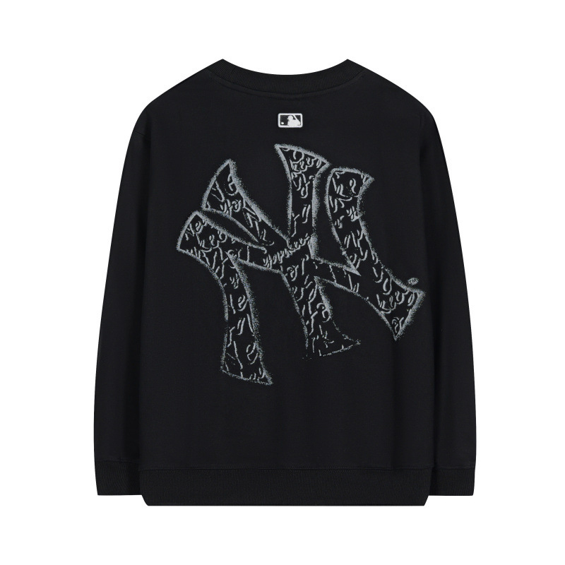 mlb 맨투맨 25ss 가을 겨울 신상품 등판 큰 로고 프린트 캐주얼 라운드 넥 남녀 커플 탑입니다