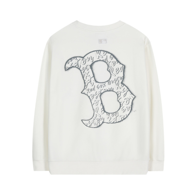 mlb 맨투맨 25ss 가을 겨울 신상품 등판 큰 로고 프린트 캐주얼 라운드 넥 남녀 커플 탑입니다