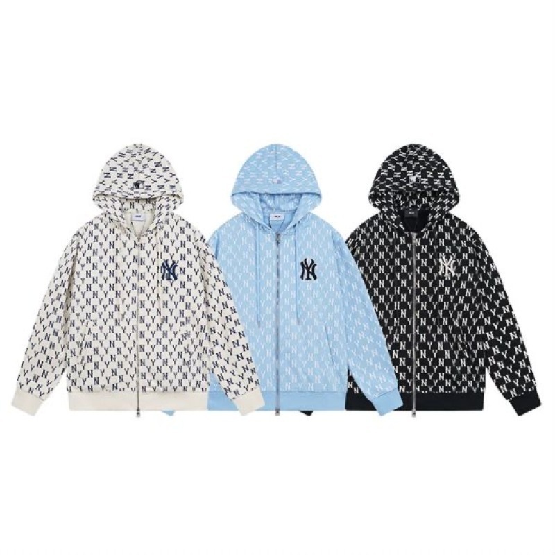 mlb 후드 맨투맨 한조 가을겨울 신상품 빈티지 레트로 ny 풀 프린팅 캐주얼 트렌디한 남녀 디자인의 카디건 아우터입니다