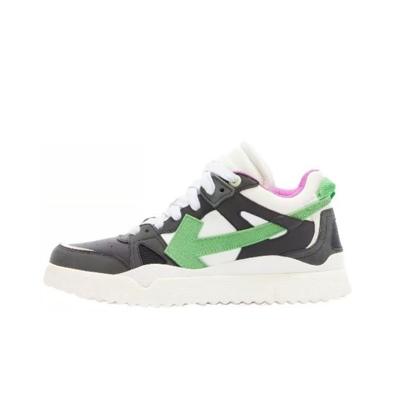 2025off 화살표 패턴 로보 스케이트 캐주얼 커플 화이트 스니커즈