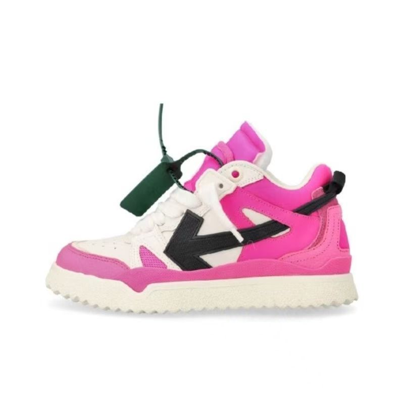 2025off 화살표 패턴 로보 스케이트 캐주얼 커플 화이트 스니커즈