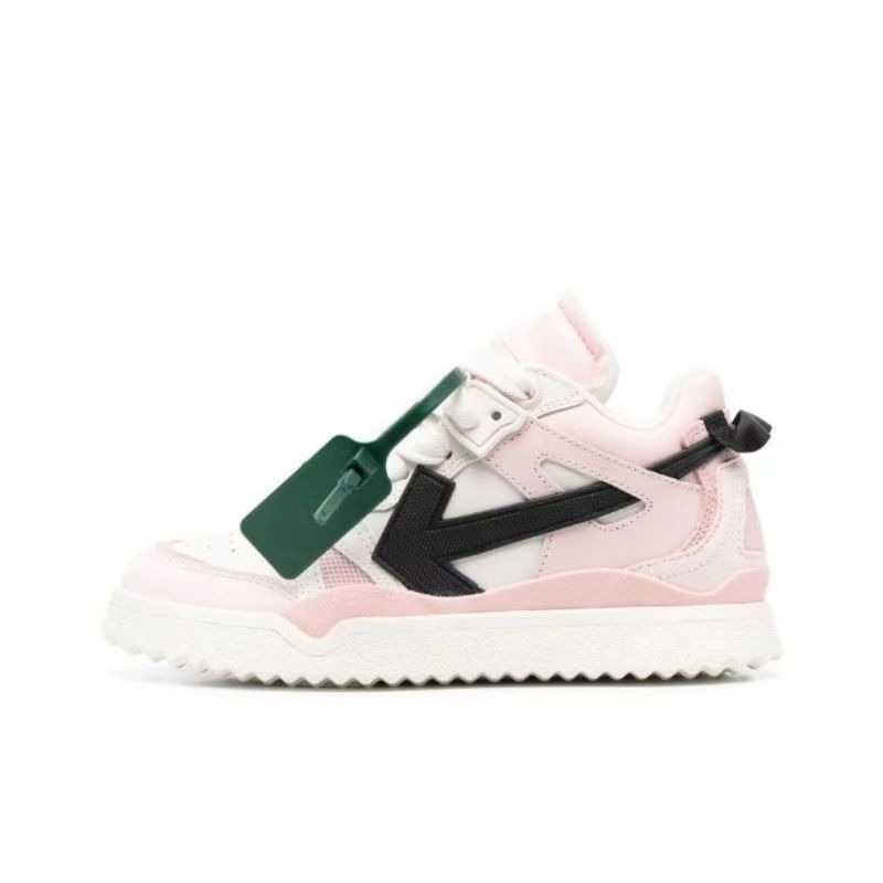 2025off 화살표 패턴 로보 스케이트 캐주얼 커플 화이트 스니커즈