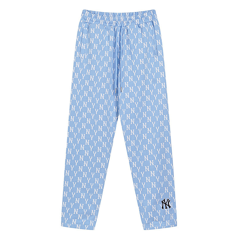 mlb 맨투맨 가을겨울 신상품 빈티지 레트로 프린트 ny 레터링 프린트 조커 스타일리시한 남녀 롱 팬츠입니다