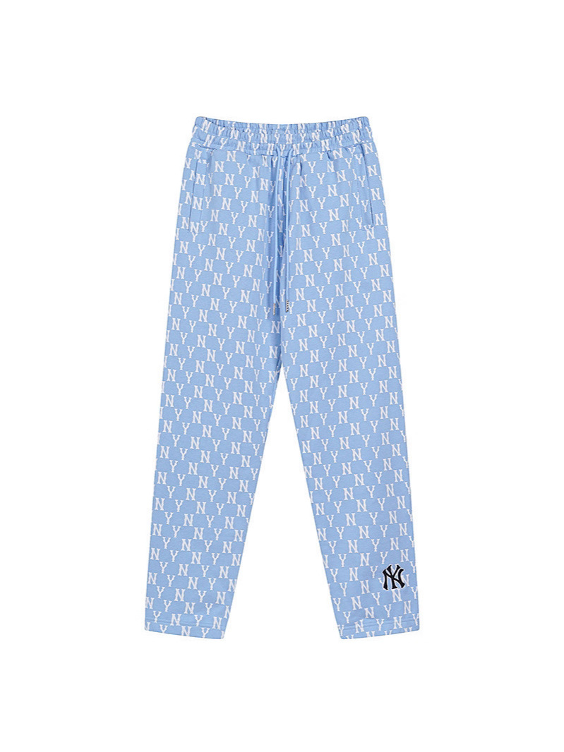 mlb 맨투맨 가을겨울 신상품 빈티지 레트로 프린트 ny 레터링 프린트 조커 스타일리시한 남녀 롱 팬츠입니다