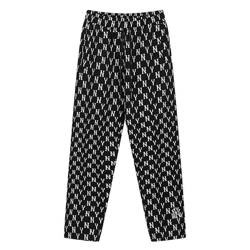 mlb 맨투맨 가을겨울 신상품 빈티지 레트로 프린트 ny 레터링 프린트 조커 스타일리시한 남녀 롱 팬츠입니다