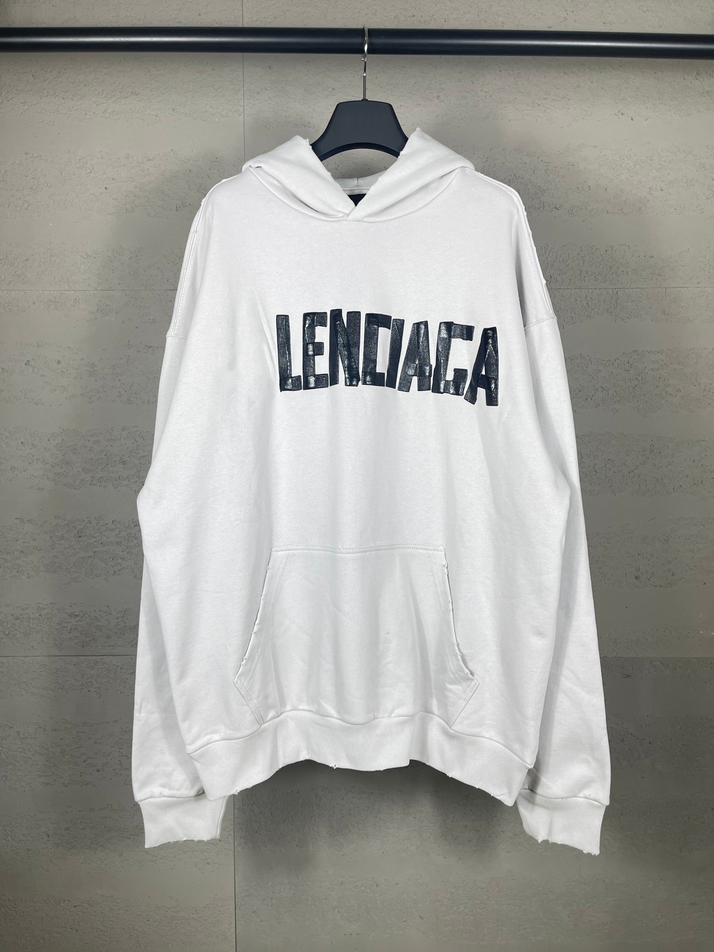 25ss 신상 종이 테이프 프린트 워싱 컬링 빈티지한 루스핏 후드 맨투맨