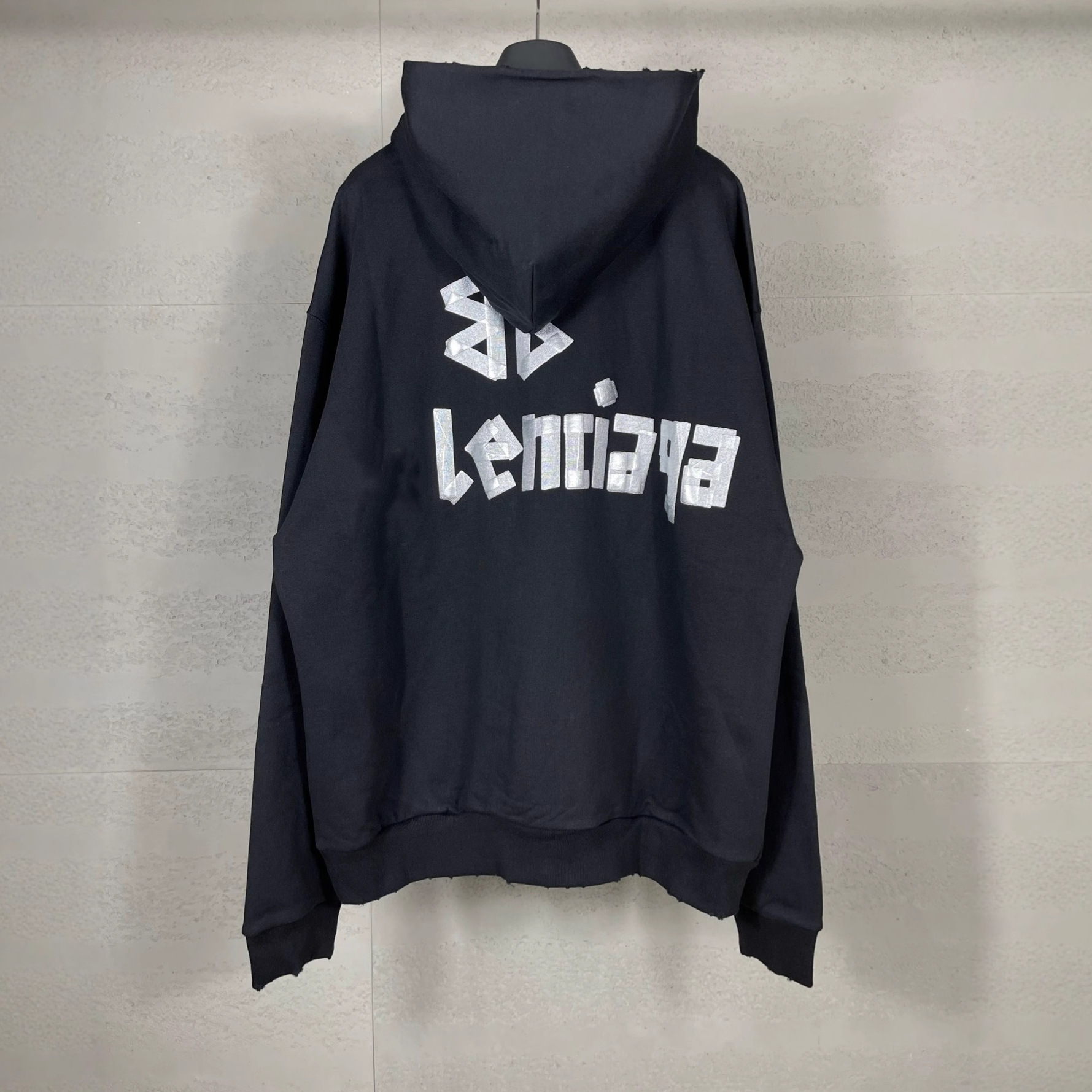 25ss 신상 종이 테이프 프린트 워싱 컬링 빈티지한 루스핏 후드 맨투맨