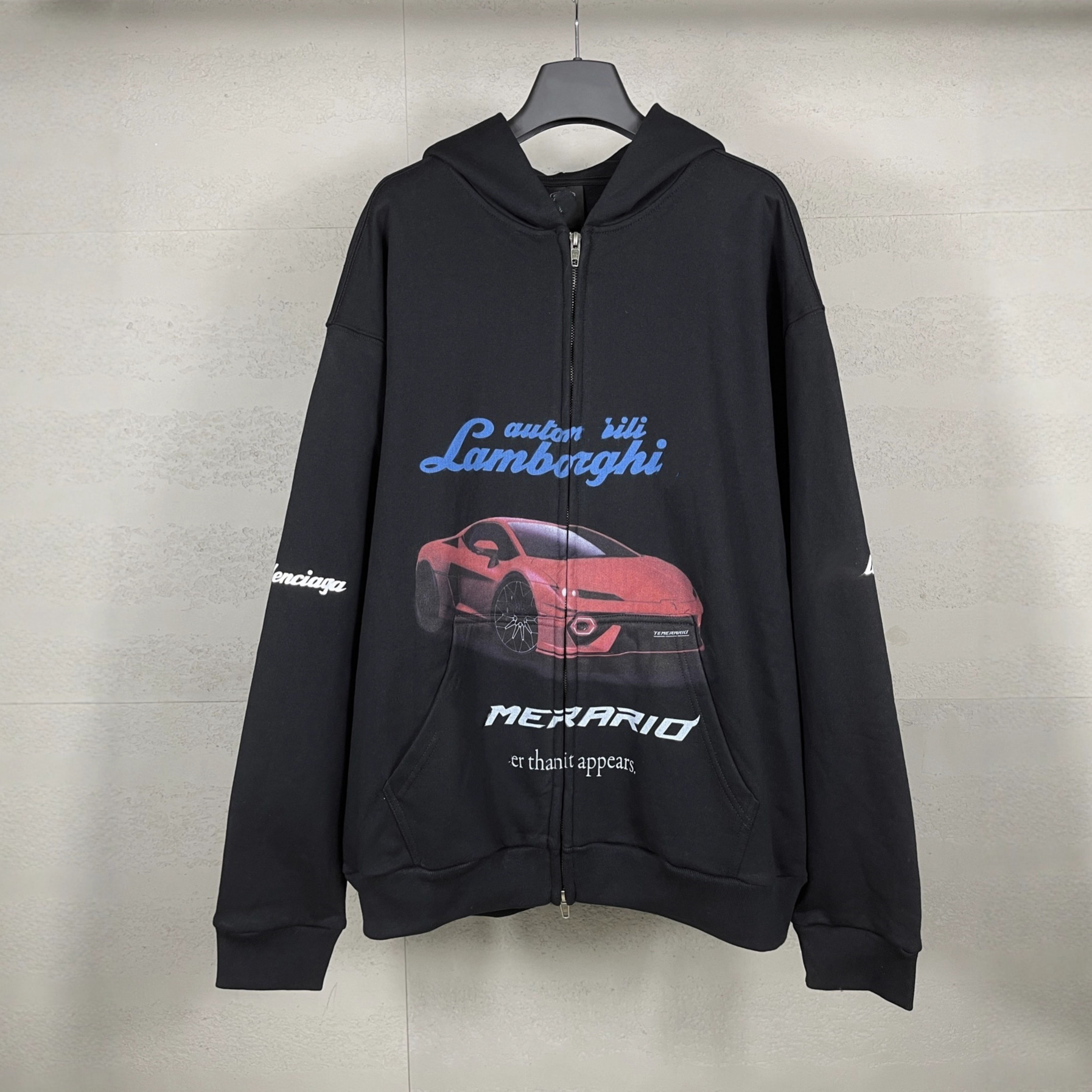 집업 맨투맨 가을 겨울 신상 콜라보 람보키 흙 프린트 남녀 공용 카디건 아우터입니다