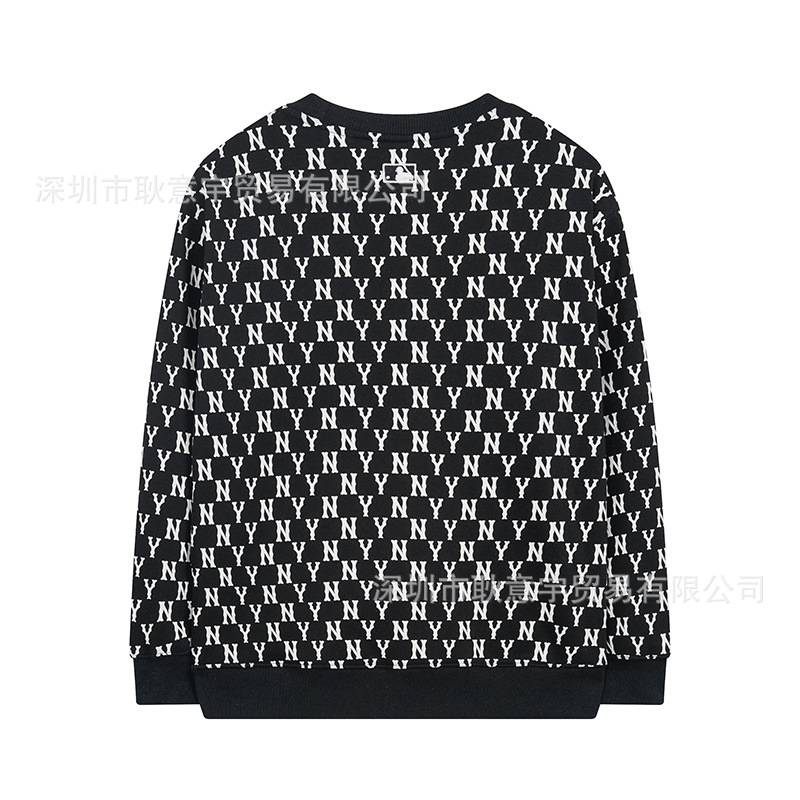 가을겨울 신상 mlb 기모 맨투맨 빈티지 레트로 ny 풀 프린팅으로 스타일리시한 라운드넥 남녀 커플 맨투맨입니다