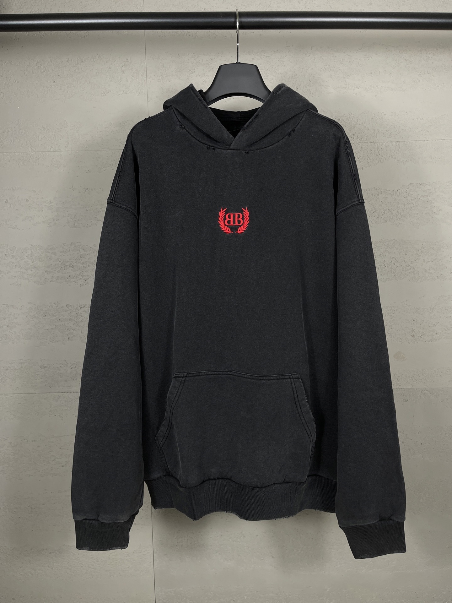 신상 보리 이삭 로고 가슴 자수 워싱 os 박스 커플 후드 남녀