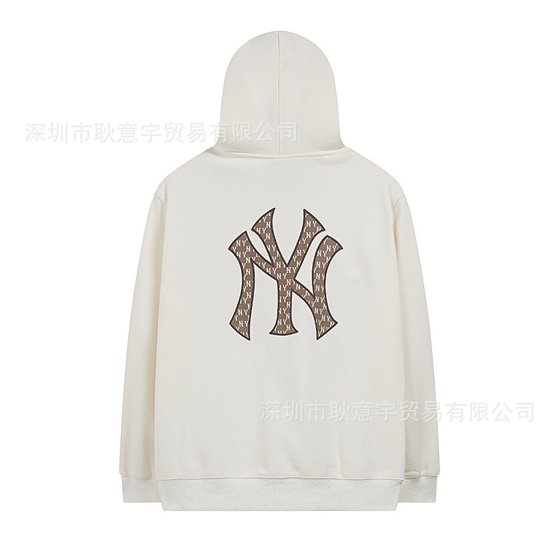 mlb 기모 맨투맨 빈티지 레트로 ny 빅 프린트 카디건 집업 남녀 후드티입니다