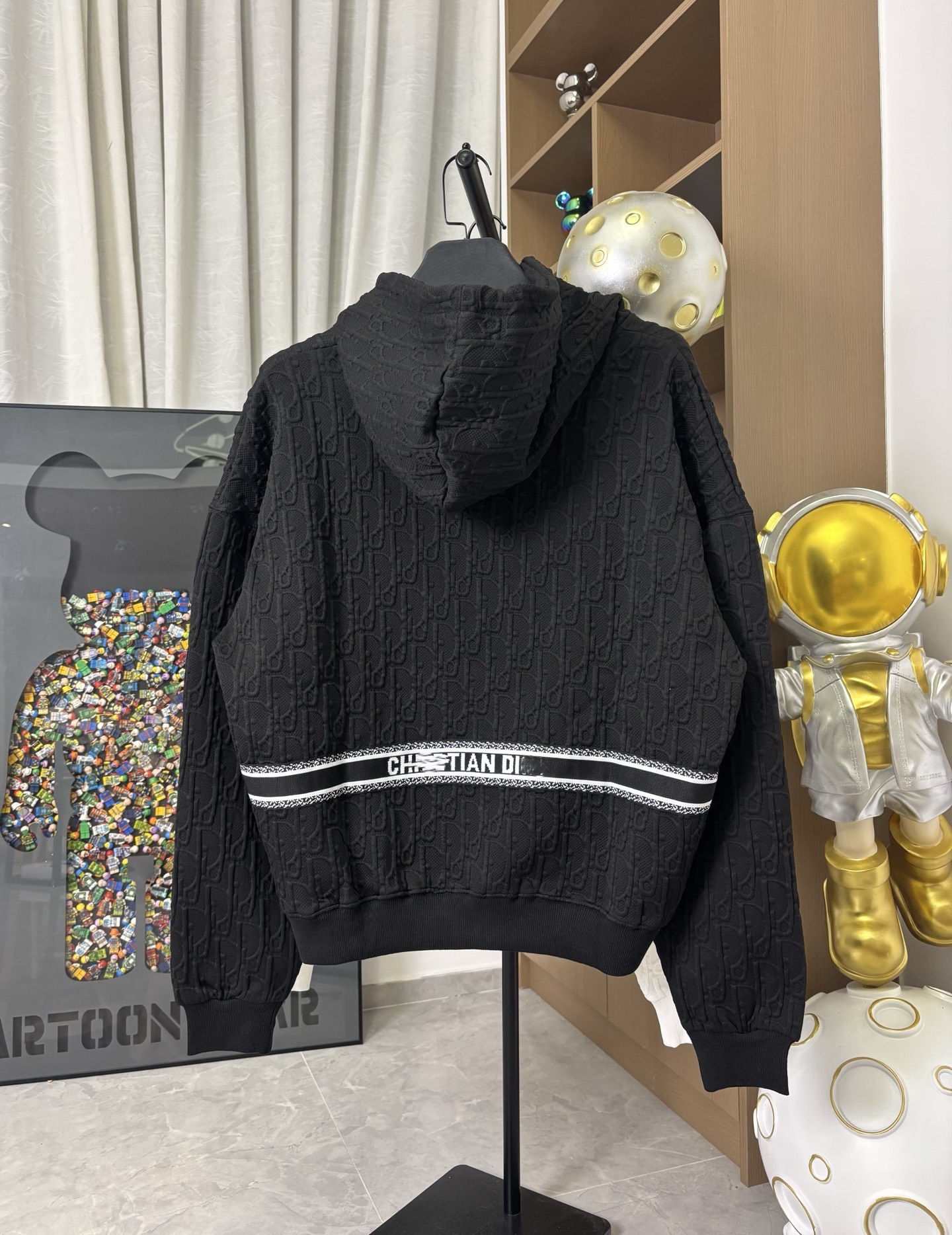 가을 신상 풀 프린팅 로고 엠보 자카드 후드 투피스 남녀 공용