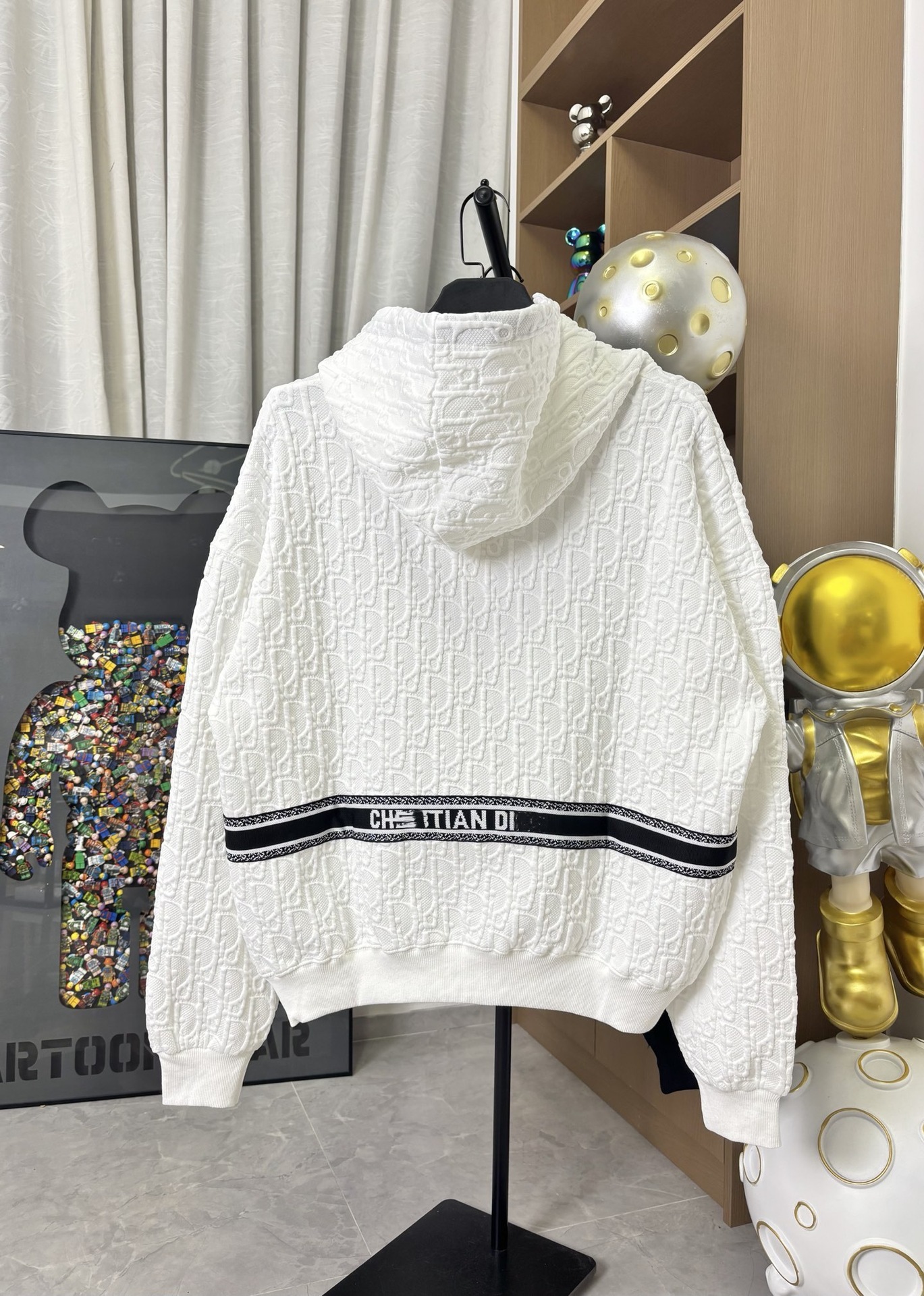 가을 신상 풀 프린팅 로고 엠보 자카드 후드 투피스 남녀 공용