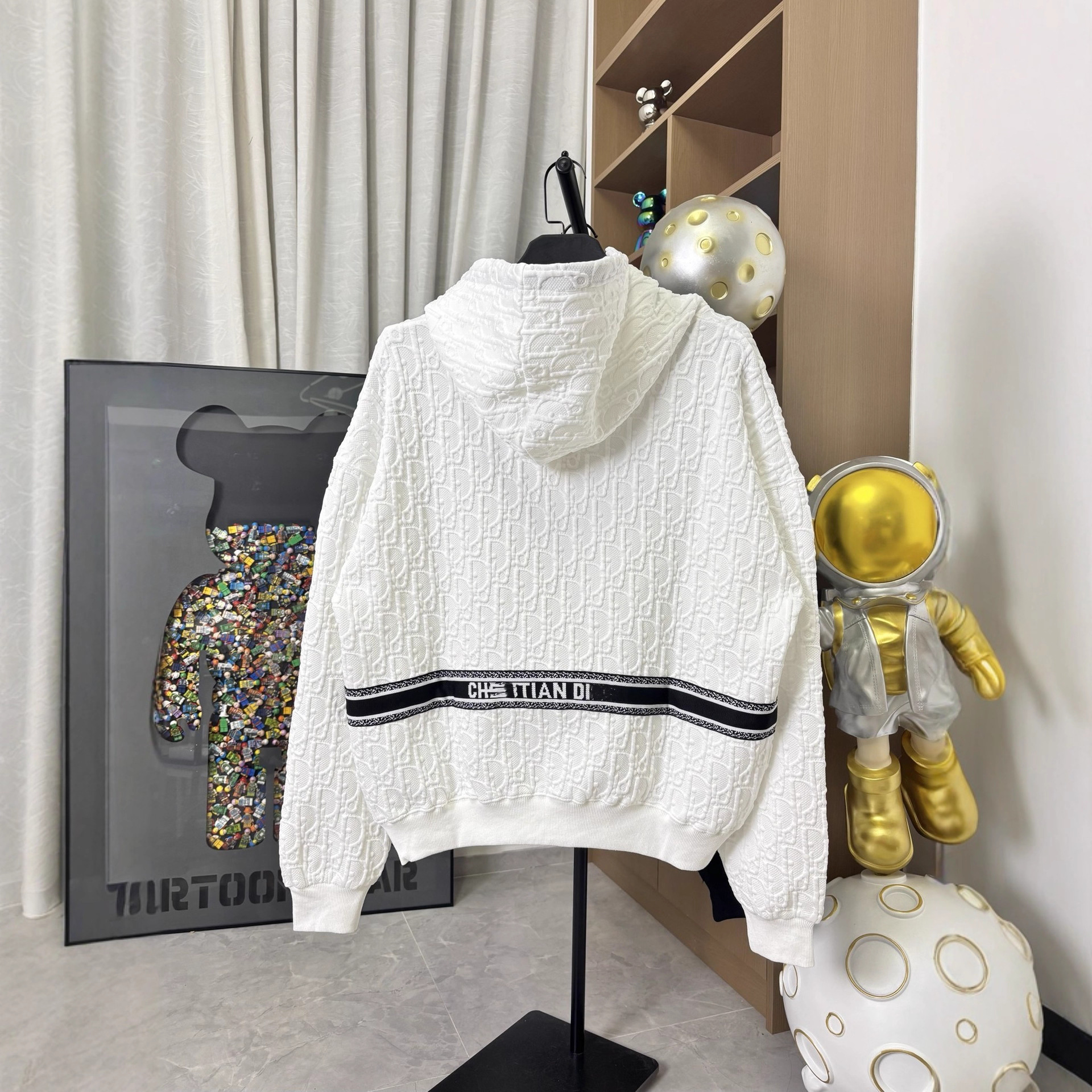 가을 신상 풀 프린팅 로고 엠보 자카드 후드 투피스 남녀 공용