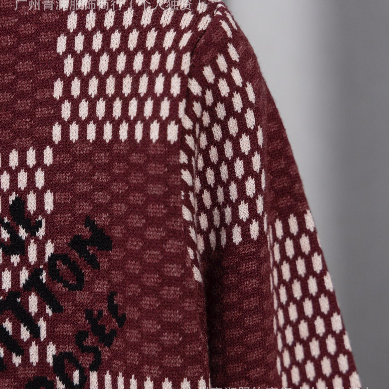 니트 가을 신상 체크 자카드 니트 울 차이나 집업 긴팔 카디건입니다