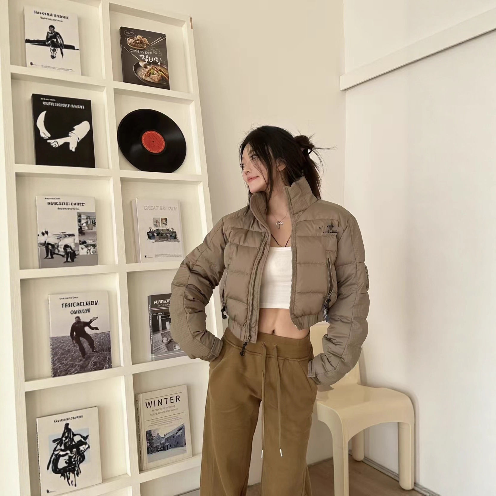 보온 tnf 쇼트 패딩 빵 슈트 여성 코트 하이 가을겨울 n16 캔두 방한