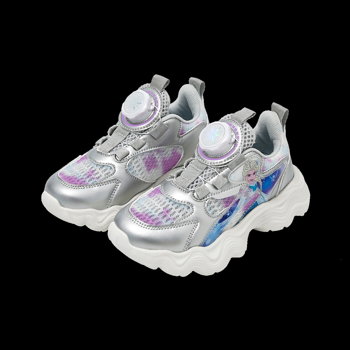 운동화에 대한 디즈니'회전 단추 밀착 발 볼 견 딜 미끄럼 방지 아동 운동화