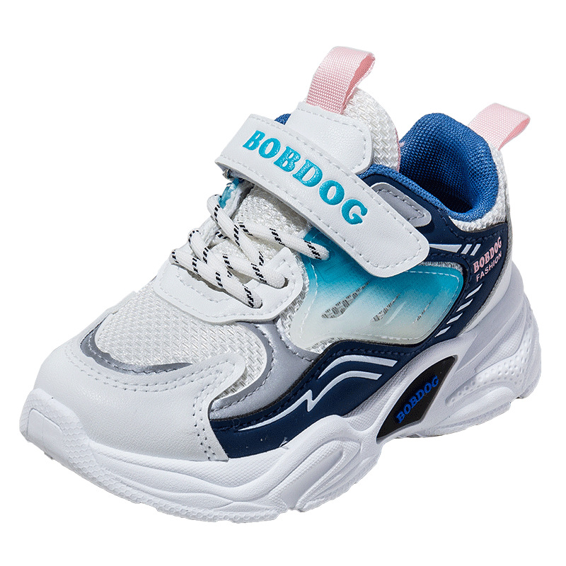 bobdog 가을 신상품 중대형 아동용 가벼운 소프트 메쉬 남녀 스니커즈