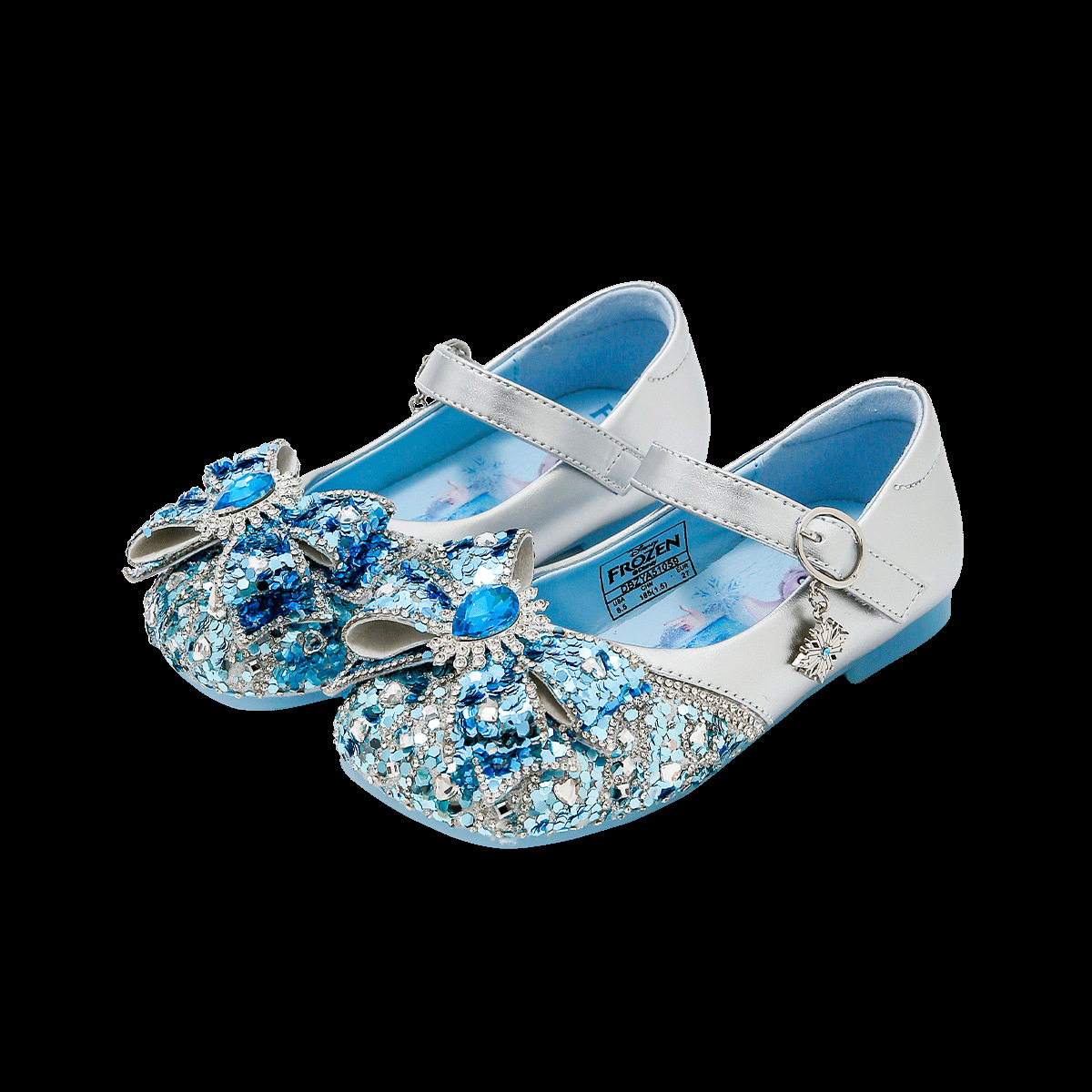 디즈니 디즈니 겨울왕국 엘사 공주 크리스탈 슈즈 키즈 워킹 슈즈 쿠퍼 창